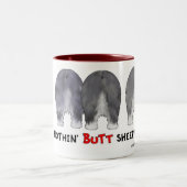 Nichts Hintern-Schäferhund-Tasse Zweifarbige Tasse (Mittel)