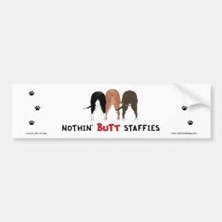 Nichts Hintern Staffies Autoaufkleber