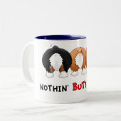 Nichts HinternCorgis Zweifarbige Tasse (Vorderseite Links)