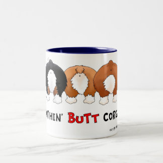 Nichts HinternCorgis Zweifarbige Tasse