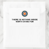Nichts im Inneren, wofür man sterben sollte Rechteckiger Aufkleber (Tasche)