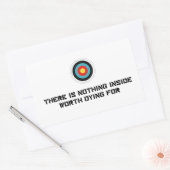 Nichts im Inneren, wofür man sterben sollte Rechteckiger Aufkleber (Umschlag)