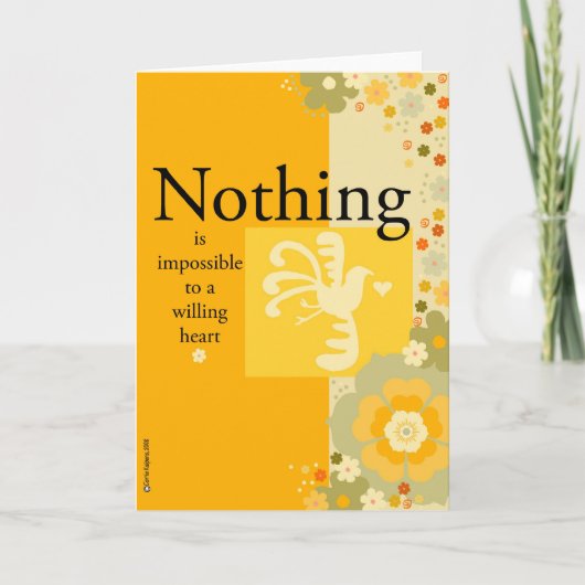 Nichts ist einem willkommenen Herz unmöglich Karte (Vorderseite)
