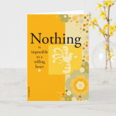 Nichts ist einem willkommenen Herz unmöglich Karte (Gelbe Blume)