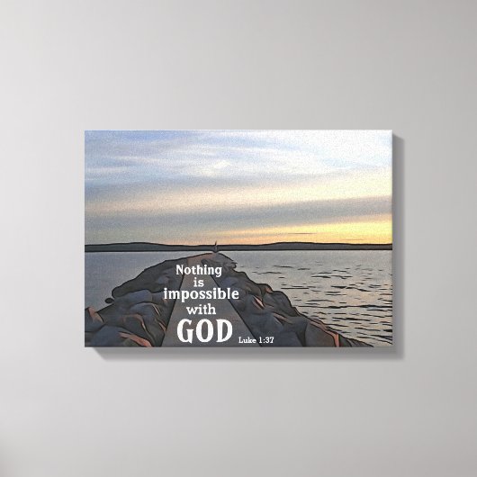 Nichts ist für Gott unmöglich Leinwanddruck (Vorderseite)