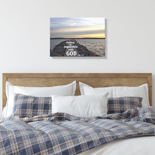 Nichts ist für Gott unmöglich Leinwanddruck (Insitu (Schlafzimmer))