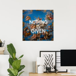 Nichts ist gegeben Renaissance Graffiti Art Street Poster
