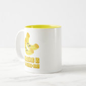 Nichts ist Im-Pasta-ble! Niedlicher Pasta-Cartoon Zweifarbige Tasse (Vorderseite Links)