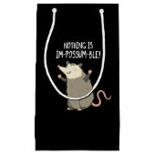 Nichts ist im-possum-ble lustige Possum Pun Dark B Kleine Geschenktüte (Vorderseite)
