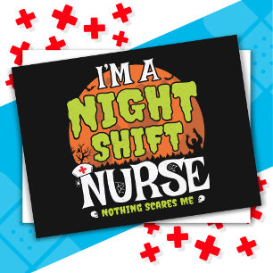 Nichts ist lustiges Halloween Night Shift Nurve Postkarte