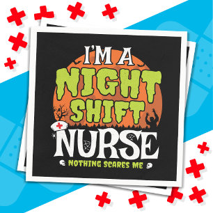 Nichts ist lustiges Halloween Night Shift Nurve Serviette