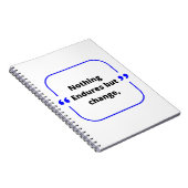 Nichts ist notwendig außer Veränderung Notizblock (Rechte Seite)