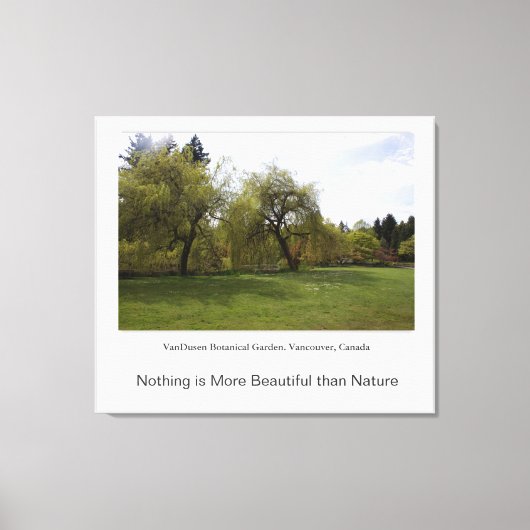 Nichts ist schöner als die Natur. Leinwanddruck (Vorderseite)