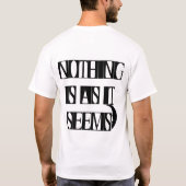 Nichts ist so, wie Typografie Moon Design scheint T-Shirt (Rückseite)