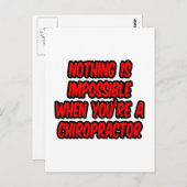 Nichts ist unmöglich... Chiropraktor Postkarte (Vorne/Hinten)