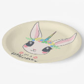 Nichts ist unmöglich - ein Kaninchen Pappteller (Schrägansicht)