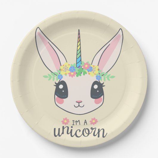 Nichts ist unmöglich - ein Kaninchen Pappteller (Vorderseite)