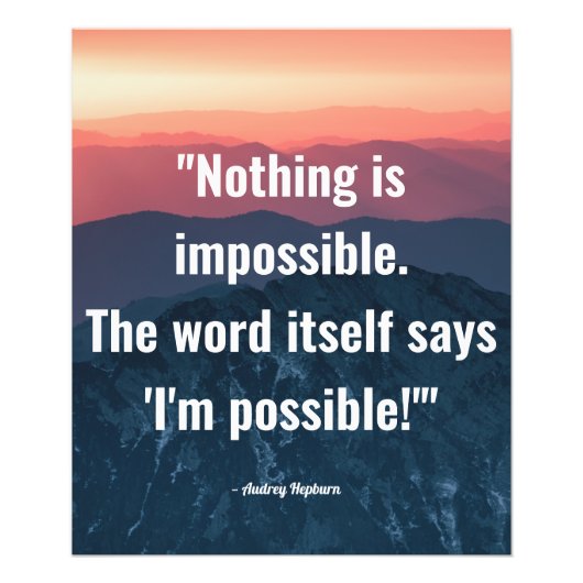 Nichts ist unmöglich fotodruck (Vorne)