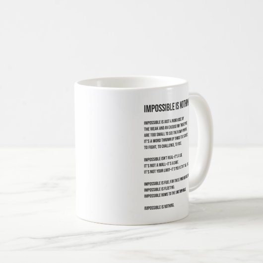 Nichts ist unmöglich, Gymnastik, Hustel, Erfolg, G Kaffeetasse (VorderseiteRechts)