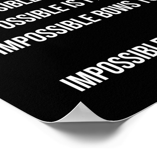 Nichts ist unmöglich, Gymnastik, Hustel, Erfolg, G Poster (Ecke)