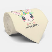 "Nichts ist unmöglich" lustiges Einhornkaninchen Krawatte (Gerollt)