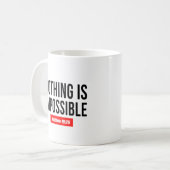 Nichts ist unmöglich. Matthew 19:26 Kaffeetasse (Vorderseite Links)