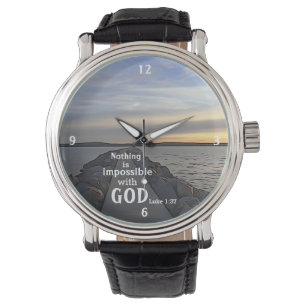 Nichts ist unmöglich mit Gott Armbanduhr