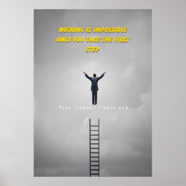 Nichts ist unmöglich Motivierend Zitatposter Poster