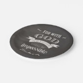 Nichts ist unmöglich pappteller (Schrägansicht)