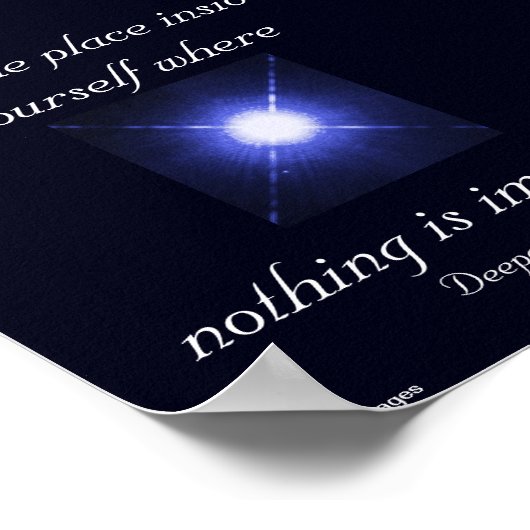 Nichts ist unmöglich - Poster (Ecke)