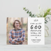 Nichts ist unmögliche Ankündigung eines Abschlusse (Stehend Vorderseite)