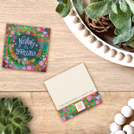 Nichts ist Unmögliche Inspirivity Kindcards Quadratische Visitenkarte