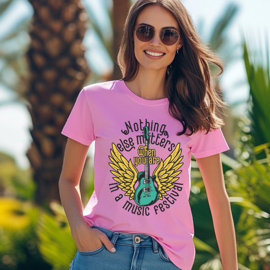 Nichts ist wichtig, wenn Sie in einem Musikfestiva T-Shirt
