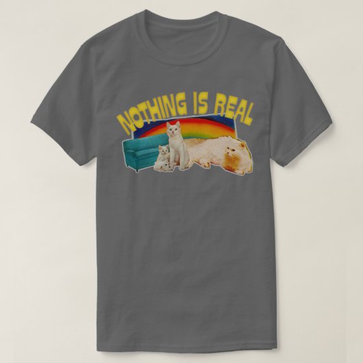 Nichts ist wirklich nihilistische Regenbogenkatzen T-Shirt (Design vorne)