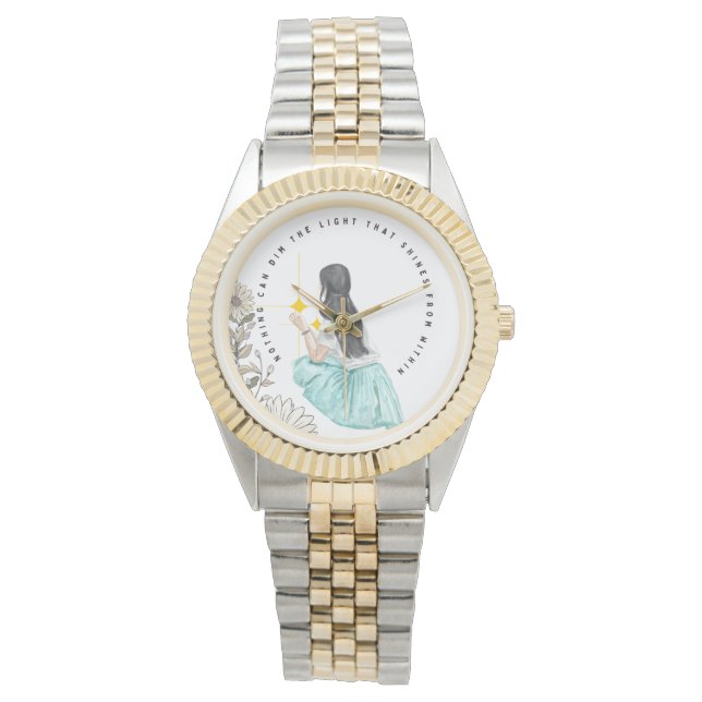 Nichts kann das Licht, das von innen leuchtet, ver Armbanduhr (Vorderseite)