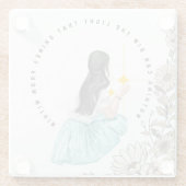 Nichts kann das Licht, das von innen leuchtet, ver Glasuntersetzer (Rückseite)