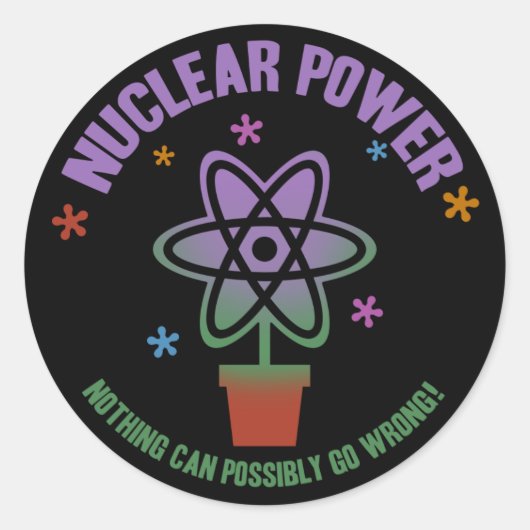 Nichts kann schief gehen! runder aufkleber (Vorderseite)