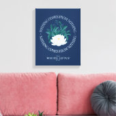 Nichts kommt aus dem Nichts - der weiße Lotus Leinwanddruck (Insitu (Wohnzimmer))