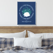 Nichts kommt aus dem Nichts - der weiße Lotus Leinwanddruck (Insitu (Schlafzimmer))