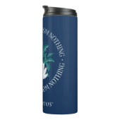 Nichts kommt aus dem Nichts - der weiße Lotus Thermosbecher (Nach rechts gedreht)