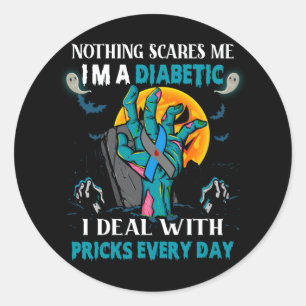 Nichts kümmert mich, ich bin Diabetiker Typ 1 2 Runder Aufkleber