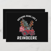 Nichts läuft wie ein reiner Traktor-Rentier Einladung (Vorne/Hinten)