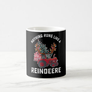 Nichts läuft wie ein Rentier-Traktor-Rentier Kaffeetasse