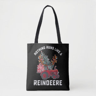 Nichts läuft wie ein Rentier-Traktor-Rentier Tasche