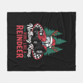 Nichts läuft wie ein Rentier Weihnachtslehrer Fleecedecke (Vorderseite (Horizontal))