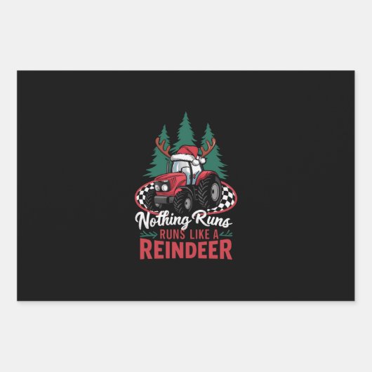Nichts läuft wie ein Rentier Weihnachtslehrer Geschenkpapier Set (Vorderseite)