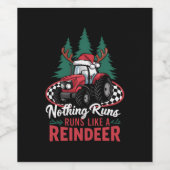 Nichts läuft wie ein Rentier Weihnachtslehrer Weinetikett (Einzelnes Label)