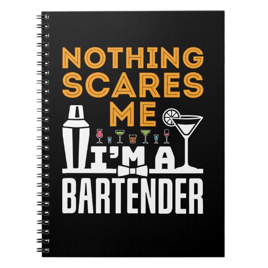 Nichts macht mir Sorgen, dass ich ein Barkeeper bi Notizblock (Vorderseite)