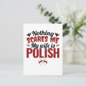 Nichts macht mir Sorgen, dass meine Ehefrau Polnis Postkarte (Stehend Vorderseite)