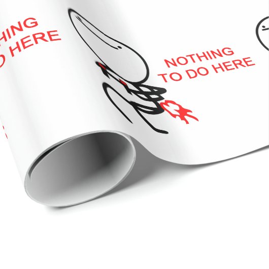 Nichts, - meme hier zu tun geschenkpapier (Rolleneckpunkt)